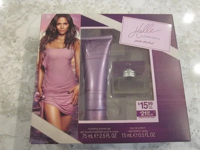 HALLE by HALLE BERRY PURE ORCHID EAU DEPARFUM .5oz SHOWER GEL 2.5oz GIFT SET NIB - Image 1 of 4