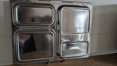 PlanetBox Launch Stainless Bento Box 3 Compartment- Dishwasher Safe, Metal Lunch - Image 1 of 3