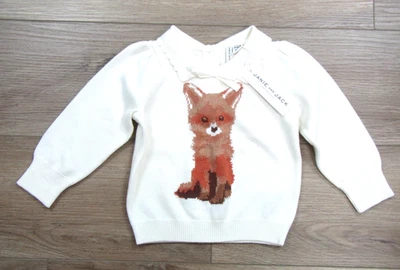 NUEVO 2025 JANIE & JACK 12 - 18 MESES GILRS INVIERNO NAVIDAD SUÉTER FOX HOLIDAY Foto 1 de 3