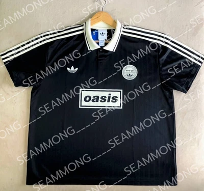 Oasis x Adidas Originals Tour Jacquard jersey Black size Extra Small Brand New - Image 1 of 4