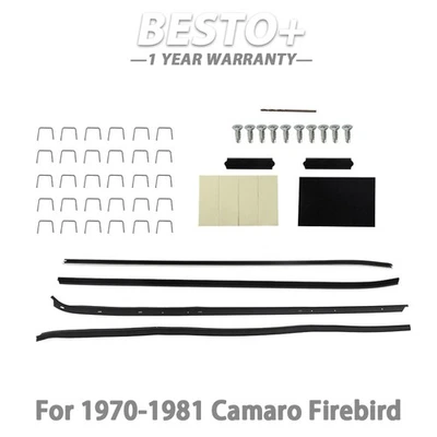 Sellos de resistencia para barrido de ventana para Chevy Camaro Pontiac Firebird 1970-1981 4 piezas Foto 1 de 4