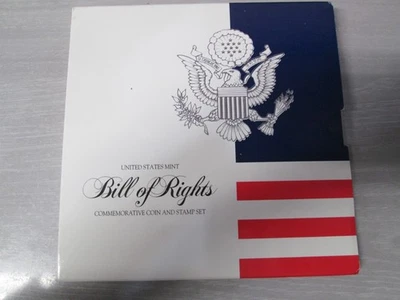 1993 US Bill of Rights Silver Half Dollar Coin & Stamp Commemorative Set - Image 1 of 4