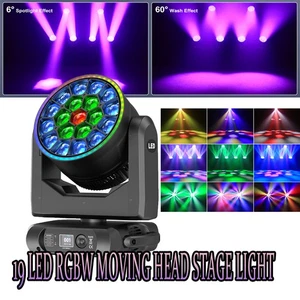 4 en 1 RGBW ojos de abeja zoom haz de lavado 19x20W cabeza móvil luz maestro esclavo modos - Imagen 1 de 24