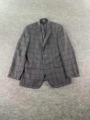 Jos. Abrigo deportivo A Bank 41 L gris azul lana ventana firma diseñador premium Foto 1 de 4