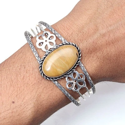 Amarican Jasper Gemstone Handmade Jewelry Cuff Bracelets 7''Adjustable - Image 1 of 4