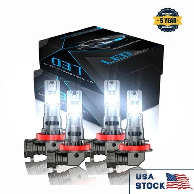 Combo 4X faros LED bombillas altas-bajas súper blancas para Pontiac GTO 2004-2006 Foto 1 de 4