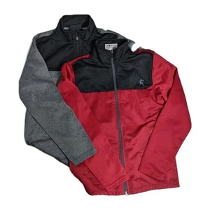 (2) AND1 Youth Zip Up Jackets Large Kids L (10-12) Red / Gray - Picture 1 of 12