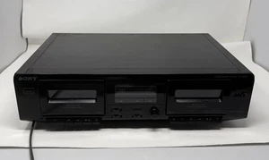 Sony TC-WE305 Stereo Dual Cassette Deck Player Recorder Needs New Belt Powers On - Picture 1 of 9