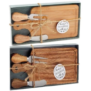  Juego de regalo de tabla de queso extra grande de madera para servir carne y charcutería kit de regalo - Imagen 1 de 12