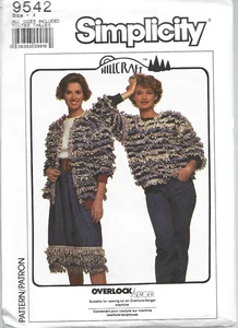 Vintage Simplicity Pattern #9542-Misses Skirt-Jacket-Knit Pullover Top- S-M-L - Picture 1 of 1