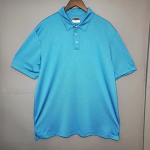 PGA Tour Airflux Athletic 3 Button Golf Polo Blue Shirt Size XL - Flawed - Picture 1 of 4