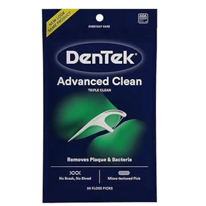 DenTek Triple Clean, Advanced Clean Mouthwash Blast Floss Picks Variety Count - Picture 1 of 8