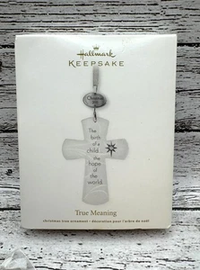 Hallmark Keepsake "True Meaning" 2011 ornamento in vetro con scatola originale - Foto 1 di 4