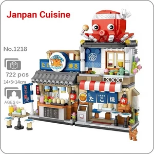 LOZ Japan Street Food Octopus Cuisine Building Blocks Set Houses Model 722pcs - Picture 1 of 21