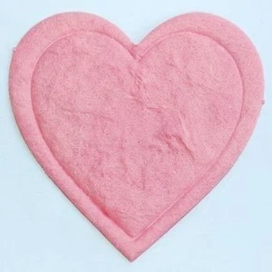 50 Hearts heart Diecut Handmade Mulberry Paper valentines Topper Blanks Photos - Picture 1 of 5