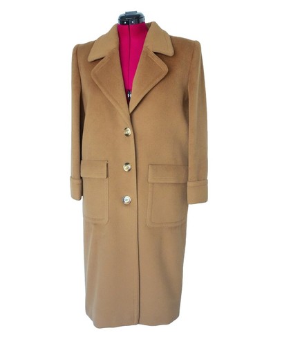 Cappotto VALENTINO Miss V lana cashmere 42 beige Italy ORIGINALE come NUOVO