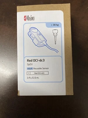 Original 2053 Masimo OEM Rojo DCI-DC3, Sensor SpO2, Sensor de Dedo Conexión Directa Foto 1 de 4
