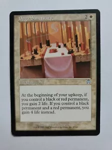 MTG Magic The Gathering Card Dega Sanctuary Enchantment White Apolcalypse - Picture 1 of 2