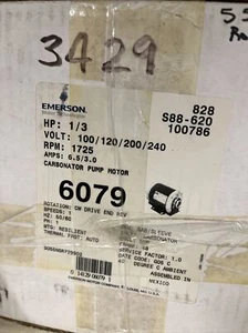 Emerson 6079 Carbonator Pump Motor, S055NSR7299022 - Picture 1 of 2