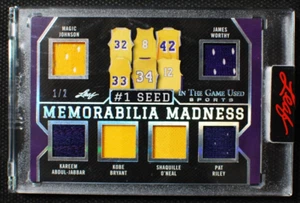 🌟 KOBE MAGIC BARKLEY - 2022 Leaf In The Game LAKERS vs 76ers 12 GU Jersey /2 - Picture 1 of 2