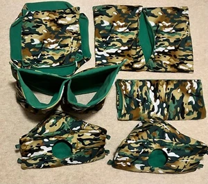 6 Piece Rat Hammock Set... Camouflage with Green Fleece - Picture 1 of 2