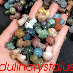 50x Natural Ocean jasper Mushroom Skull Quartz Crystal Skull Reiki Gem Healing - Picture 1 of 12