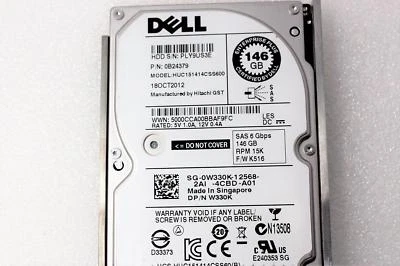 DELL W330K - 146GB 2.5" SAS 15K 6GB/S - 0B24379 HUC151414CSS600 - Image 1 of 4