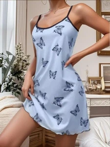 Women Ladies Sexy Satin Chemise Lingerie Sleepwear Nightdress Slip Nightwear UK - Picture 1 of 5
