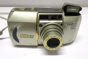 Appareil photo argentique 35 mm Nikon Lite Touch Zoom 130 ED QD EN L'ÉTAT objectif endommagé - Photo 1/10