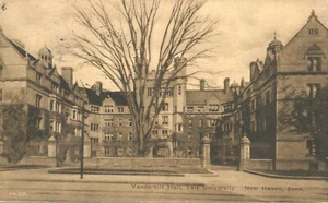 Postal Vanderbilt Hall Universidad de Yale New Haven Connecticut 1929 - Imagen 1 de 2