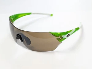 Tifosi Optics Podium Sunglasses in Lime Green & White, with Brown Lenses, #302 - Picture 1 of 10