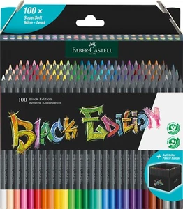 Faber-Castell Black Edition - SuperSoft Colouring Pencils - Choose Pack Size - Picture 1 of 14