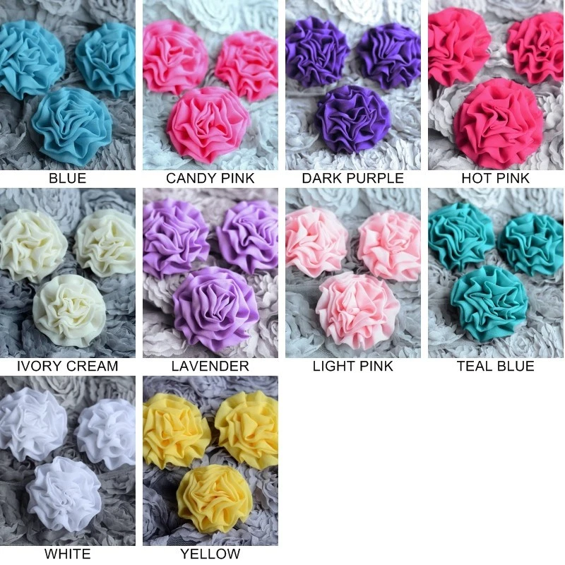10 шт., шифоновые цветы, мягкая ткань, шелковый цветок, капуста, бутон розетки, свадебные принадлежности - Изображение 1 из 1