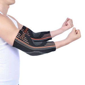 Elbow Compression Brace Sleeve Arm & Elbow Doc Miller Support Pain Relief ORANGE - Picture 1 of 8