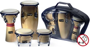 MINI PAQUETE PEQUEÑO DE PERCUSIÓN DE BATERÍA LATINA Y AFRICANA, CONGA, DJEMBE, BONGO SET - Imagen 1 de 1