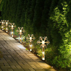 Christmas Outdoor Lights Xmas Garden Snowflake LED Stake Lights Decoration 8 Pcs