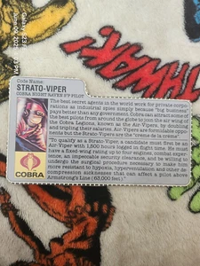 Vintage GI Joe Trading File Card 1986 Strato Viper - Picture 1 of 2