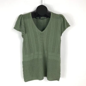 Torrid Everyday Soft Pullover Pointelle Sweater Women's Plus 1/1X Olivine Green - Bild 1 von 11