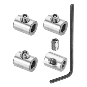 PATIKIL 4mm Hole Wire Rope Clips Set, 4 Pcs 304 Stainless Steel Single Holes ... - Picture 1 of 7