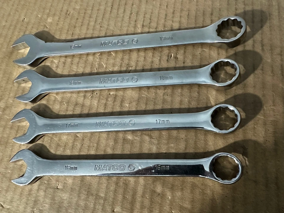 MATCO TOOLS 4 PIEZAS LLAVES COMBINADAS MÉTRICAS 16, 17, 18 Y 19 MM EE. UU. Foto 1 de 4