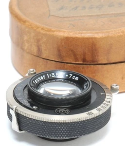 Zeiss 3.5/7cm Tessar in Compur boxed early lens ca.1910. - Zdjęcie 1 z 6