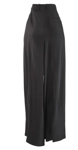 Pantalones plisados de seda St John Knits pierna ancha pantalones negros talla 12 nuevos sin etiquetas - Imagen 1 de 3