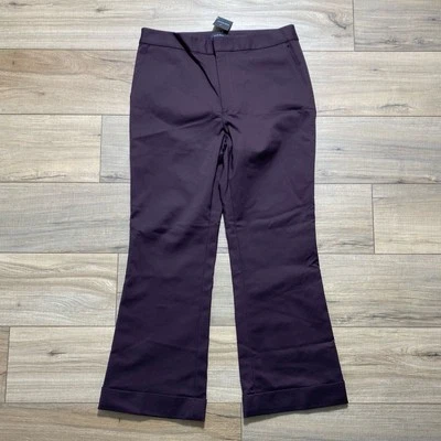 Club Monaco Mujer Recortado Kick Flare Talla 2 Ciruela Foto 1 de 4