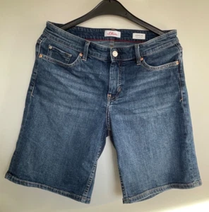 s. Oliver Karolin Damen Bermuda Shorts Gr. 38 W Stretch blau *NEU* - Bild 1 von 2