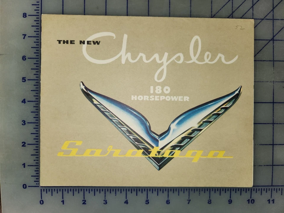 Chrysler 1952 carpeta de folletos Saratoga original Foto 1 de 1
