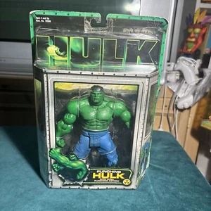 FIGURINA VINTAGE SUPER POSABILE PUNCHING HULK MOVIE 2003 AVENGERS TOYBIZ NUOVA - Foto 1 di 6