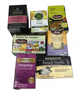 Tea Bag Sampler Bigelow Yogi Twinings Traditional Medicinals Celestial Taylors - Picture 1 of 13