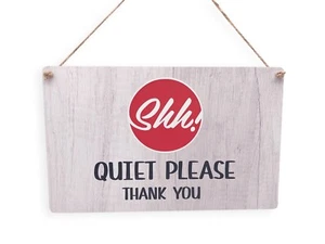 Shhh! - Quiet Please - Thank You - Sign for Exams, Reading, Sleeping, Babies - Picture 1 of 10