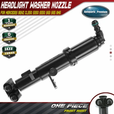 Headlight Washer Nozzle for Mercedes Benz CL550 S350 S550 S63 S65 AMG Front RH - Image 1 of 4