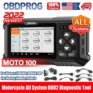 Motorcycle All System OBD2 Scanner Coding Reset Diagnostic Tool for Indian - Picture 1 of 11